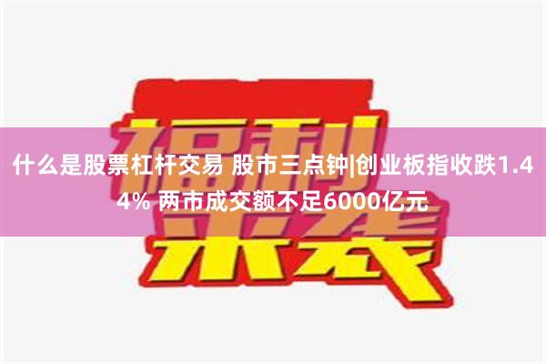 什么是股票杠杆交易 股市三点钟|创业板指收跌1.44% 两市成交额不足6000亿元